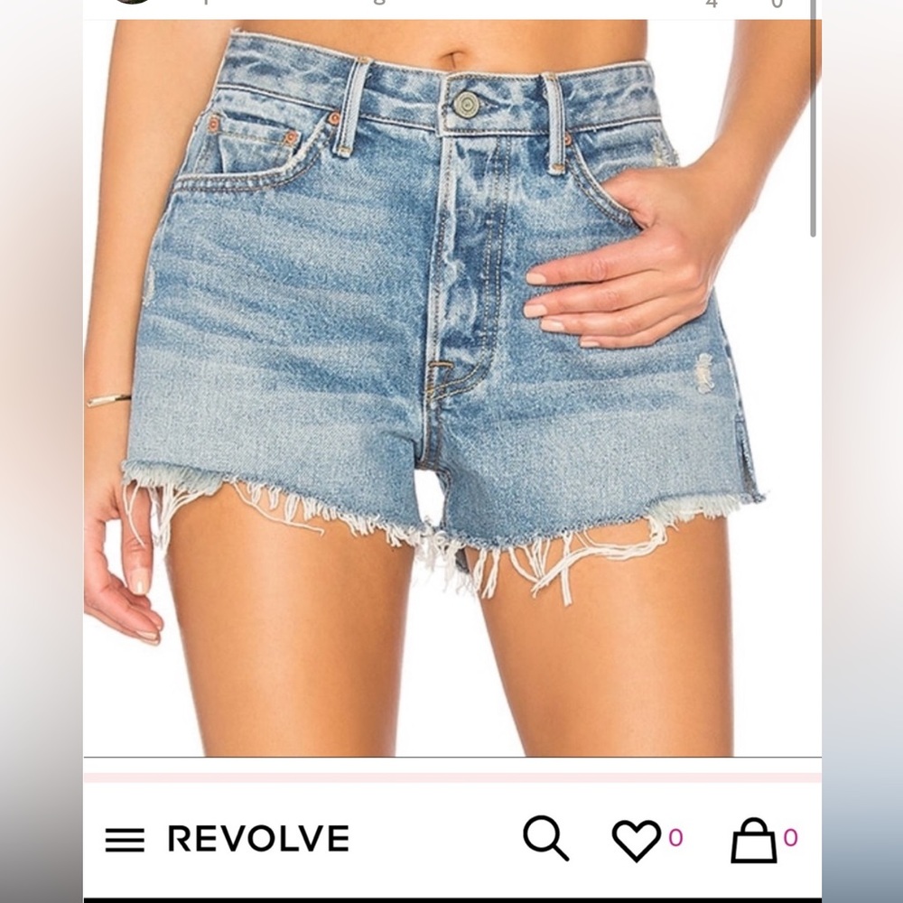 GRLFRND | Cindy high rise denim Shorts 28